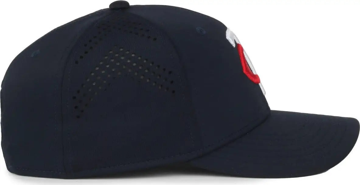 OC Sports MLB-650 Performance Snapback Baseball Cap - Minnesota Twins - Navy / One Size Fits Most