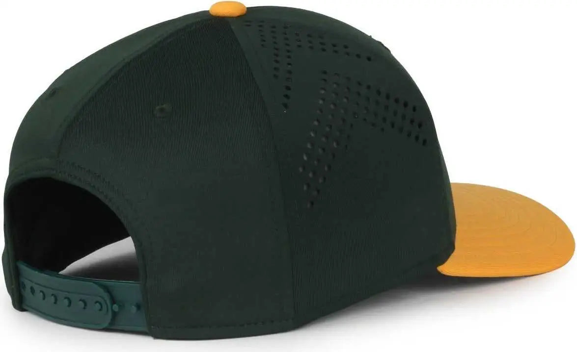 OC Sports MLB-650 Performance Snapback Baseball Cap - Oakland Athletics - Forest Gold / One Size Fits Most