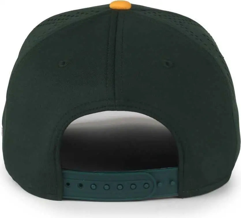 OC Sports MLB-650 Performance Snapback Baseball Cap - Oakland Athletics - Forest Gold / One Size Fits Most