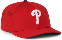 OC Sports MLB-650 Performance Snapback Baseball Cap - Philadelphia Phillies - Red / One Size Fits Most
