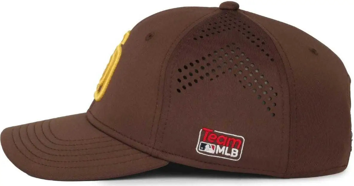 OC Sports MLB-650 Performance Snapback Baseball Cap - San Diego Padres - Brown / One Size Fits Most