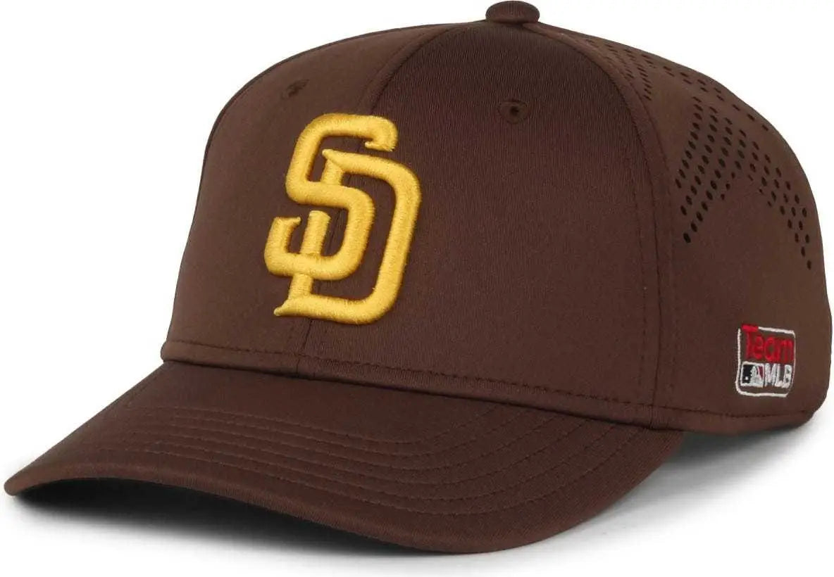 OC Sports MLB-650 Performance Snapback Baseball Cap - San Diego Padres - Brown / One Size Fits Most