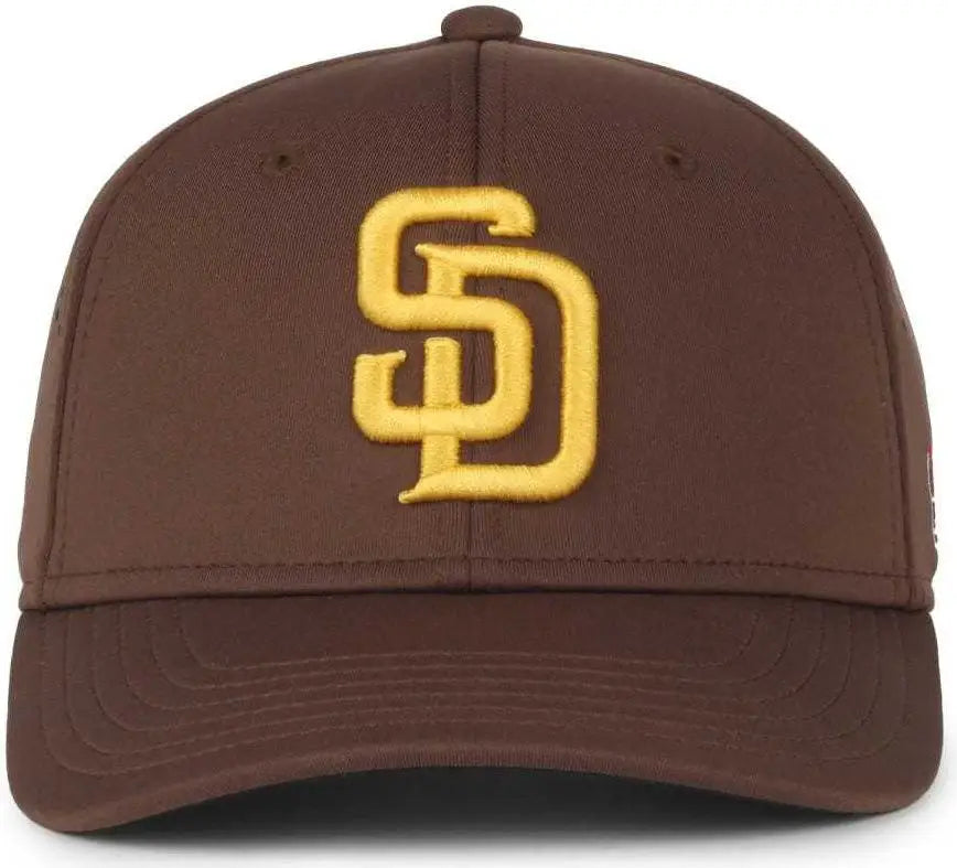 OC Sports MLB-650 Performance Snapback Baseball Cap - San Diego Padres - Brown / One Size Fits Most