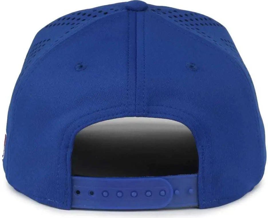 OC Sports MLB-650 Performance Snapback Baseball Cap - Texas Rangers - Royal / One Size Fits Most