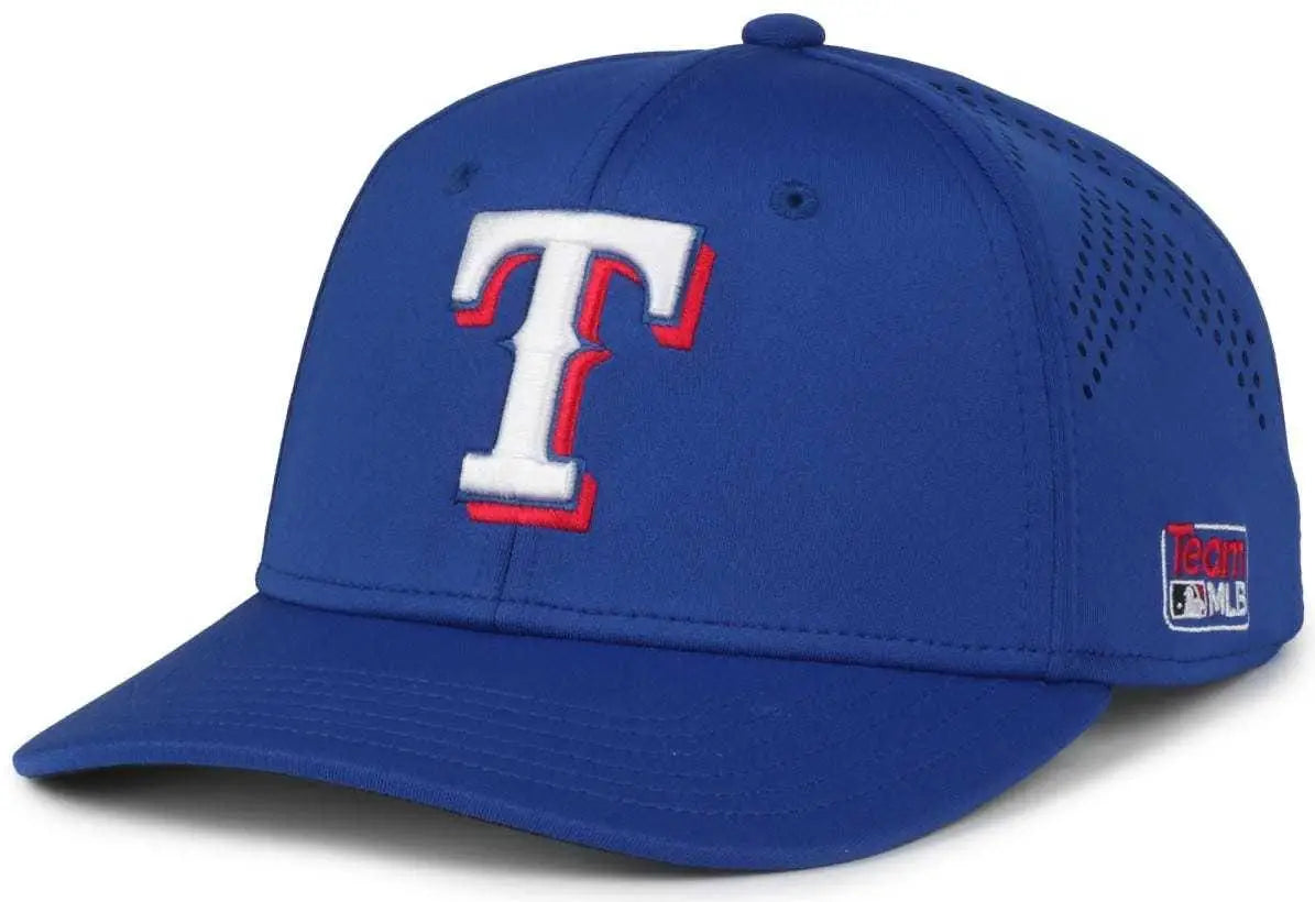 OC Sports MLB-650 Performance Snapback Baseball Cap - Texas Rangers - Royal / One Size Fits Most