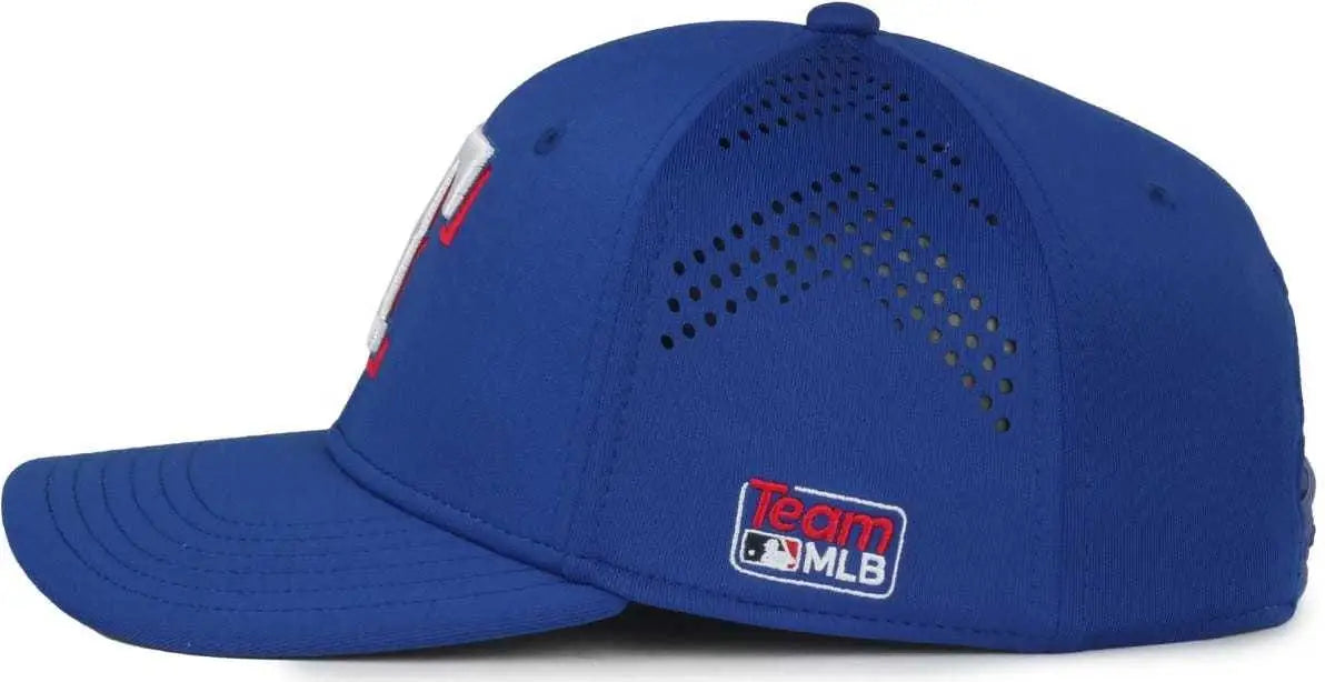 OC Sports MLB-650 Performance Snapback Baseball Cap - Texas Rangers - Royal / One Size Fits Most