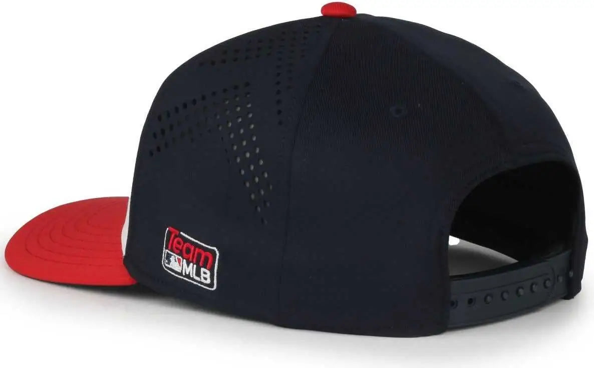 OC Sports MLB-650 Performance Snapback Baseball Cap - Washington National - White Navy Red / One Size Fits Most