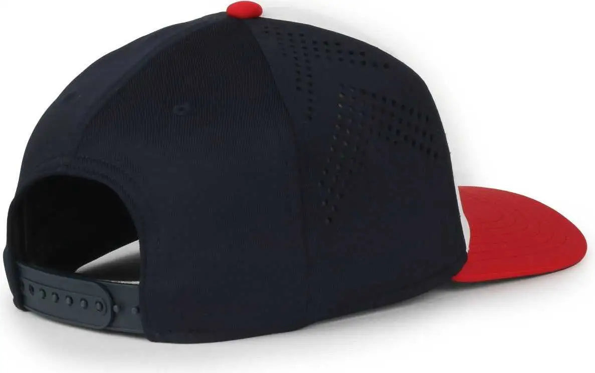 OC Sports MLB-650 Performance Snapback Baseball Cap - Washington National - White Navy Red / One Size Fits Most