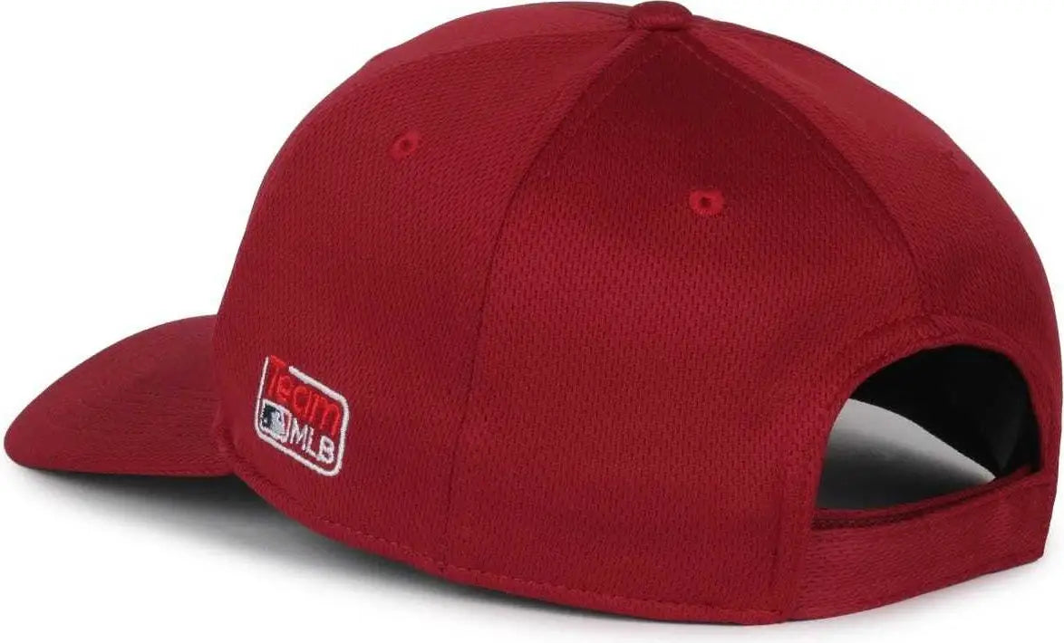 OC Sports MLB-850 Team MLB Logo Located on Left Temple Cap - Cardinal