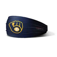 OC Sports MLB-HB Official MLB Youth Headband - Milwaukee Brewers - Navy / One Size Fits Most