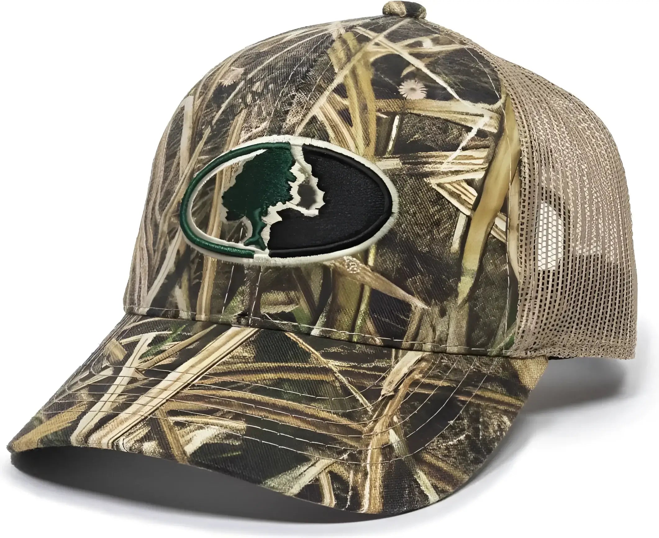 OC Sports MOFS38A Adjustable Mesh Back Cap - Mossy Oak Shadow Grass Blades Tan - Mossy Oak Shadow Grass Blades Tan / 6