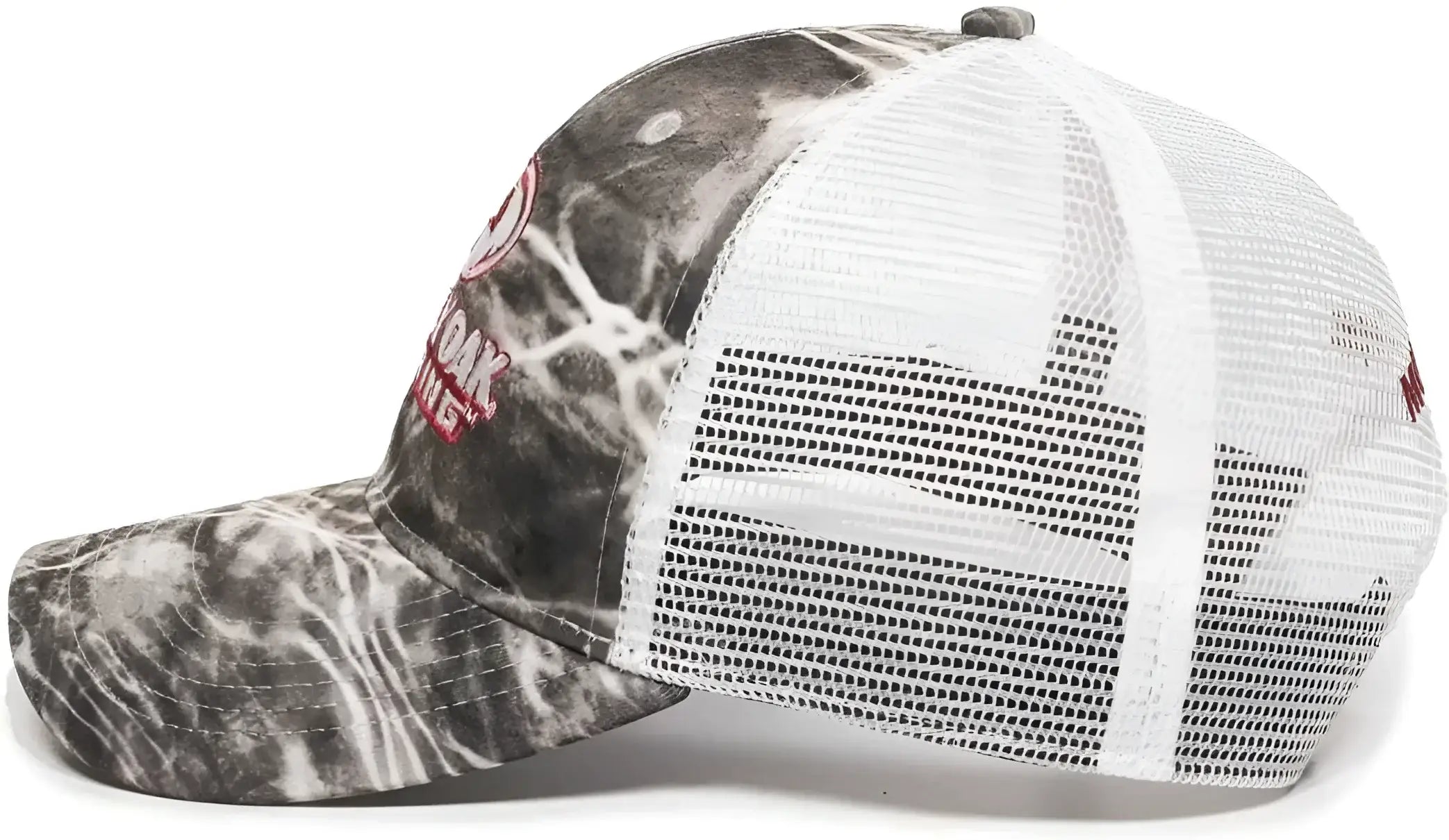 OC Sports MOFS44A Mossey Oak Fishing Cap Mesh Back - Mossy Oak Elements Agua Manta White - Mossy Oak White / 6 7/8’’