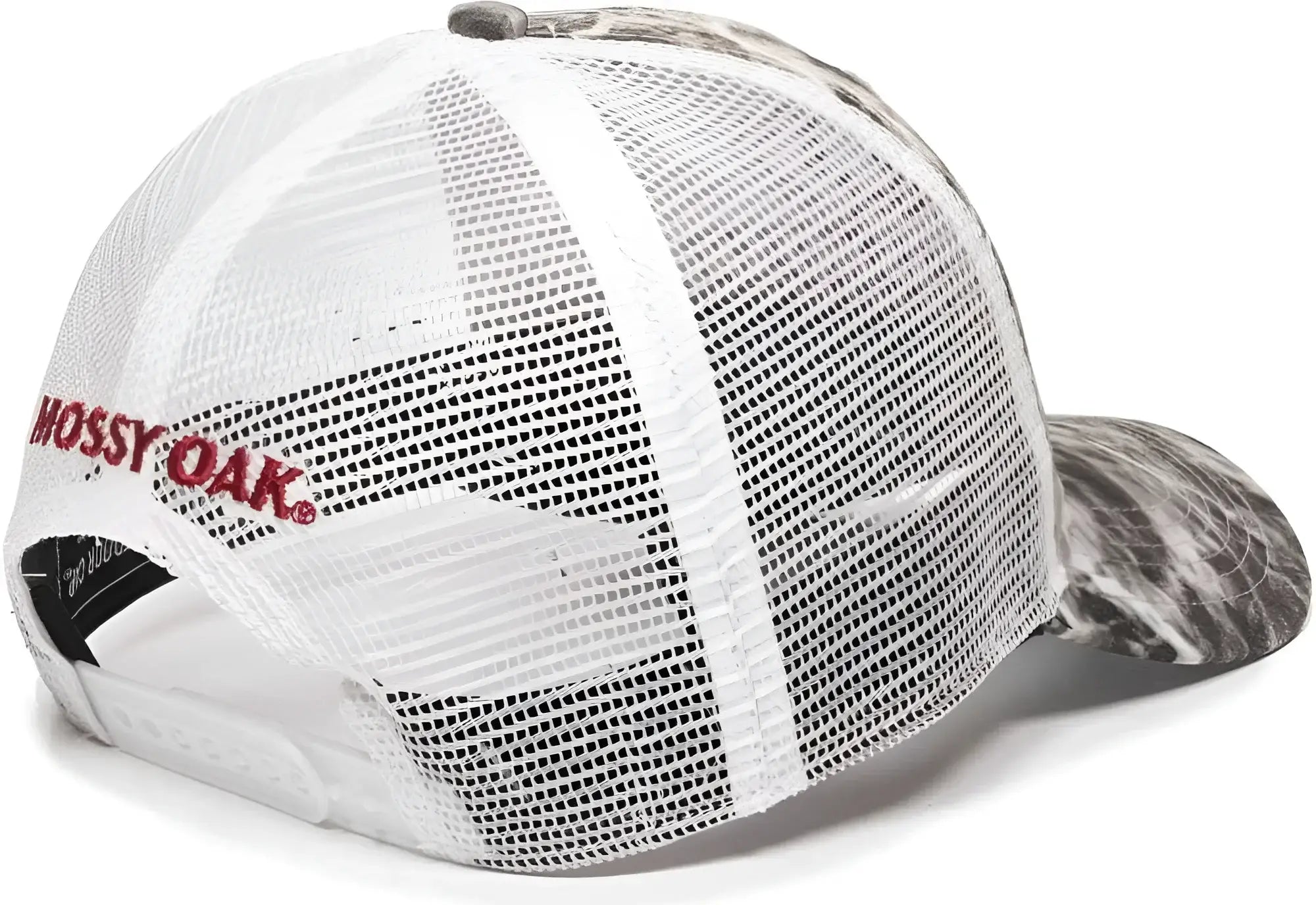 OC Sports MOFS44A Mossey Oak Fishing Cap Mesh Back - Mossy Oak Elements Agua Manta White - Mossy Oak White / 6 7/8’’