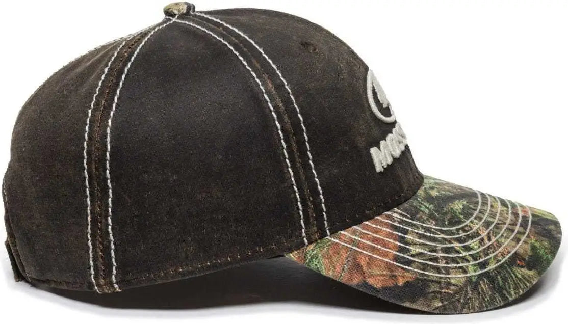 OC Sports MOFS46A Mossey Oak Hard Pigment-Dyed Twill Cap - Brown Mossy Oak Break-Up Country - Brown Mossy Oak / 6 7/8’’