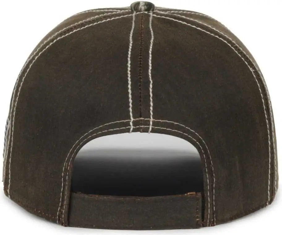 OC Sports MOFS46A Mossey Oak Hard Pigment-Dyed Twill Cap - Dark Brown Mossy Oak Country DNA - Mossy Oak / OSFM