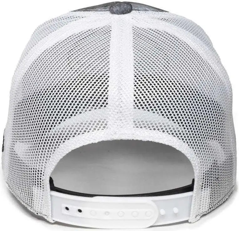 OC Sports MOFS49A Mossey Oak Fishing Cap Mesh Back Mossy Oak Elements Coastal Cloudbank White Mossy Oak White / 6 7/8’’