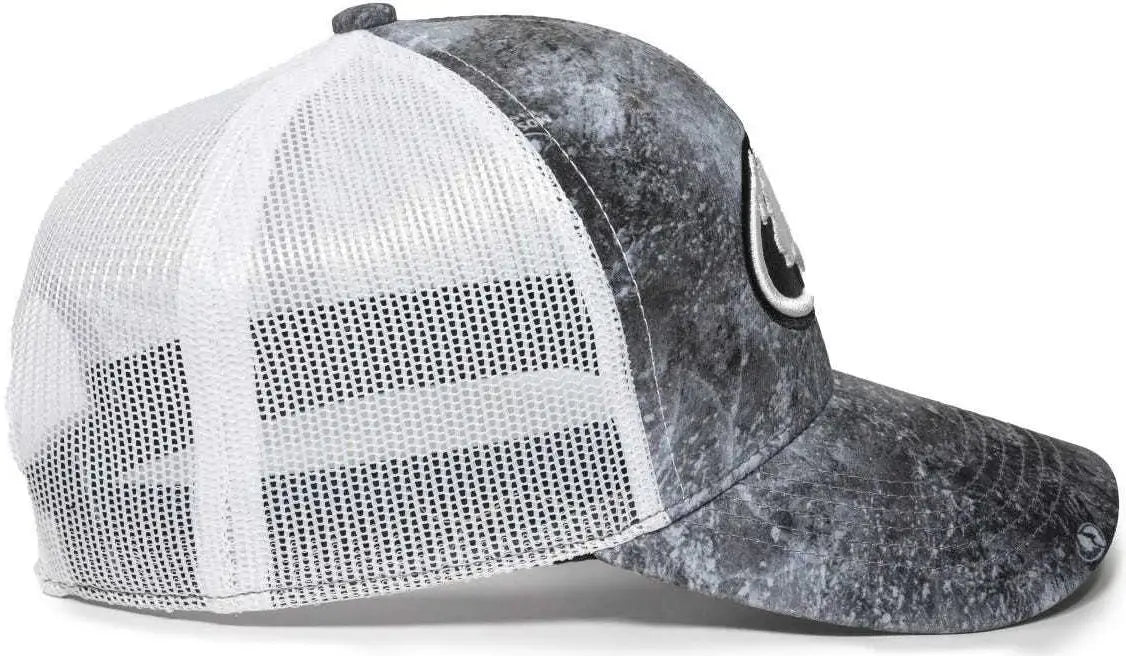 OC Sports MOFS49A Mossey Oak Fishing Cap Mesh Back Mossy Oak Elements Coastal Cloudbank White Mossy Oak White / 6 7/8’’
