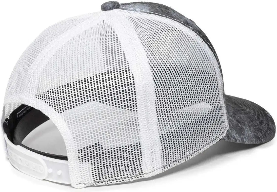 OC Sports MOFS49A Mossey Oak Fishing Cap Mesh Back Mossy Oak Elements Coastal Cloudbank White Mossy Oak White / 6 7/8’’