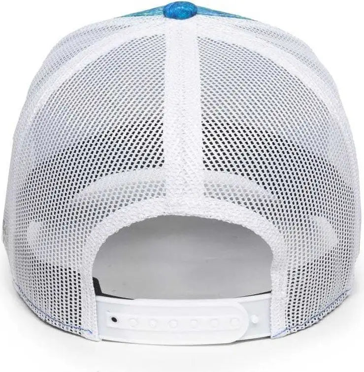 OC Sports MOFS49A Mossey Oak Fishing Cap Mesh Back - Mossy Oak Elements Coastal Inshore White - Mossy Oak White / 6