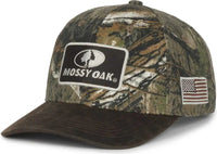 OC Sports MOFS52 Mossy Oak Pro Crown USA Flag Cap - Mossy Oak Country Dna - Mossy Oak / OSFM