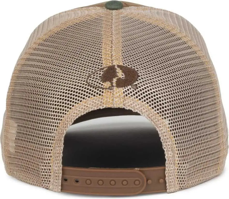 OC Sports MOFS56 Mossy Oak Genuine Camouflage Patch Cap -Mustard Tea Stain Dark Green - Green / OSFM