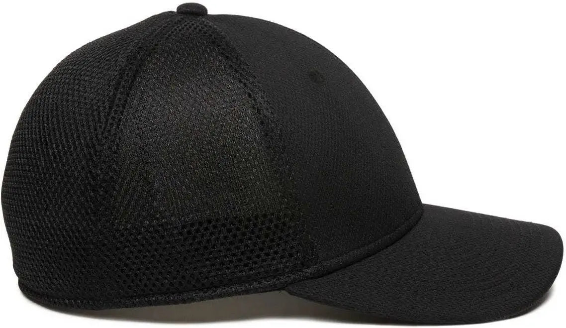 OC Sports MWS1125 Proflex Fit Sandwich Mesh Ball Cap - Black