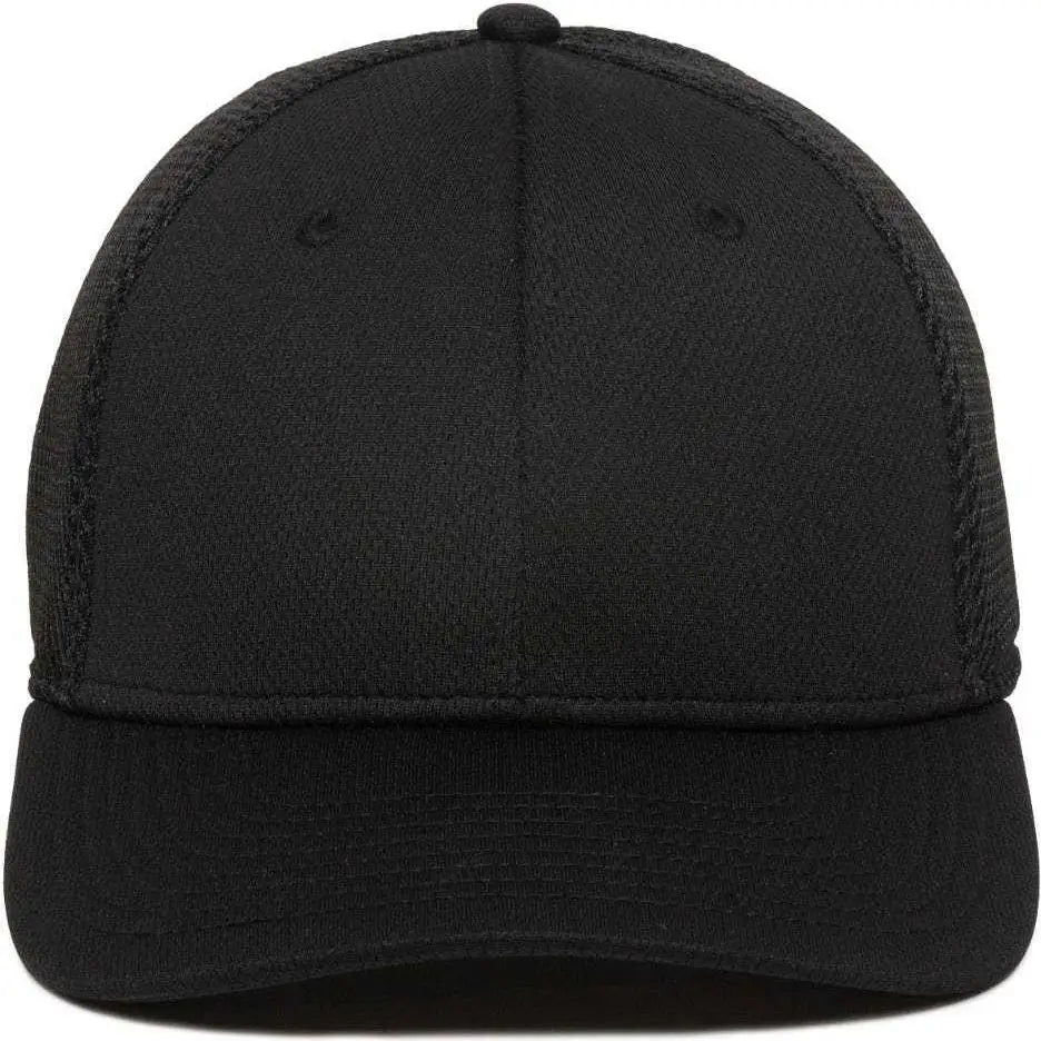 OC Sports MWS1125 Proflex Fit Sandwich Mesh Ball Cap - Black