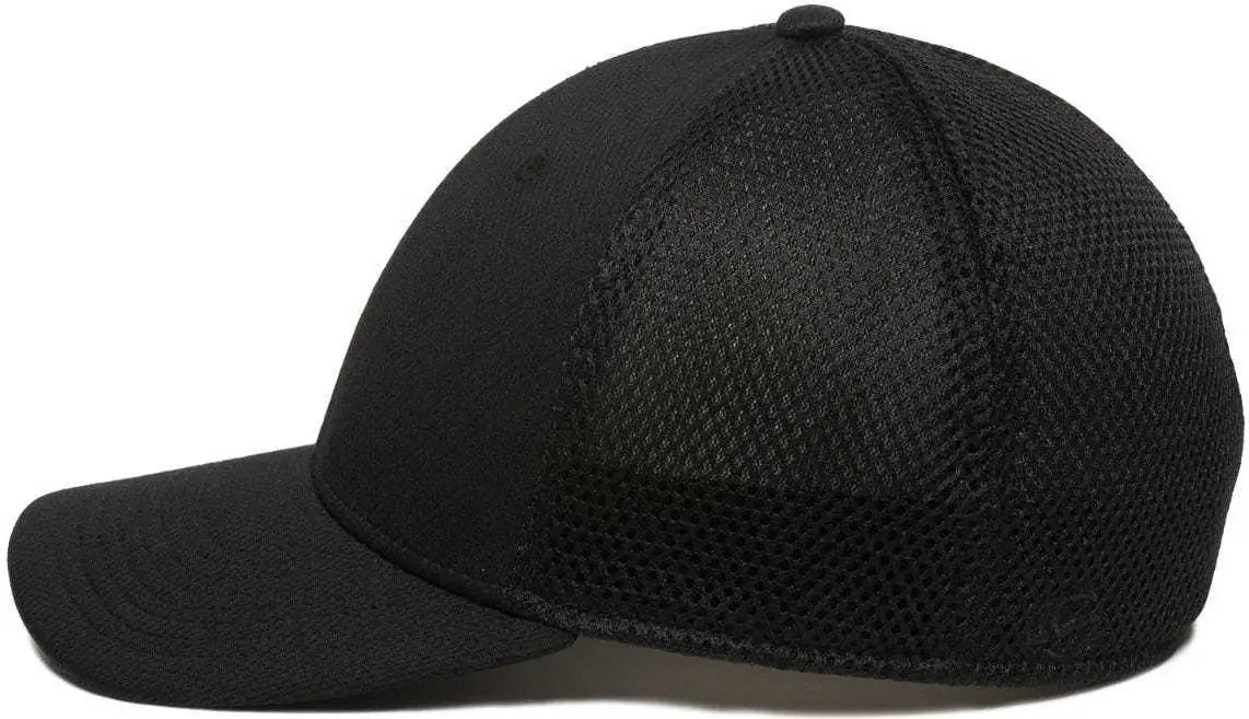 OC Sports MWS1125 Proflex Fit Sandwich Mesh Ball Cap - Black