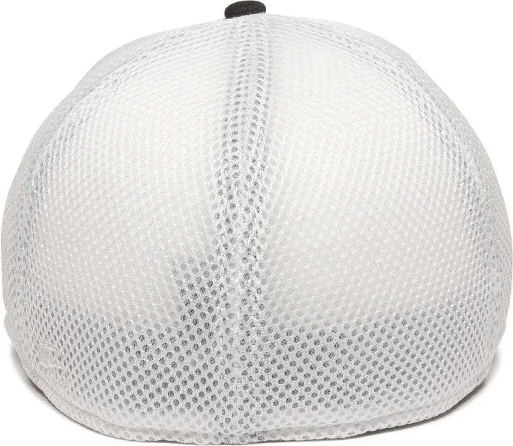 OC Sports MWS1125 Proflex Fit Sandwich Mesh Ball Cap - Black White