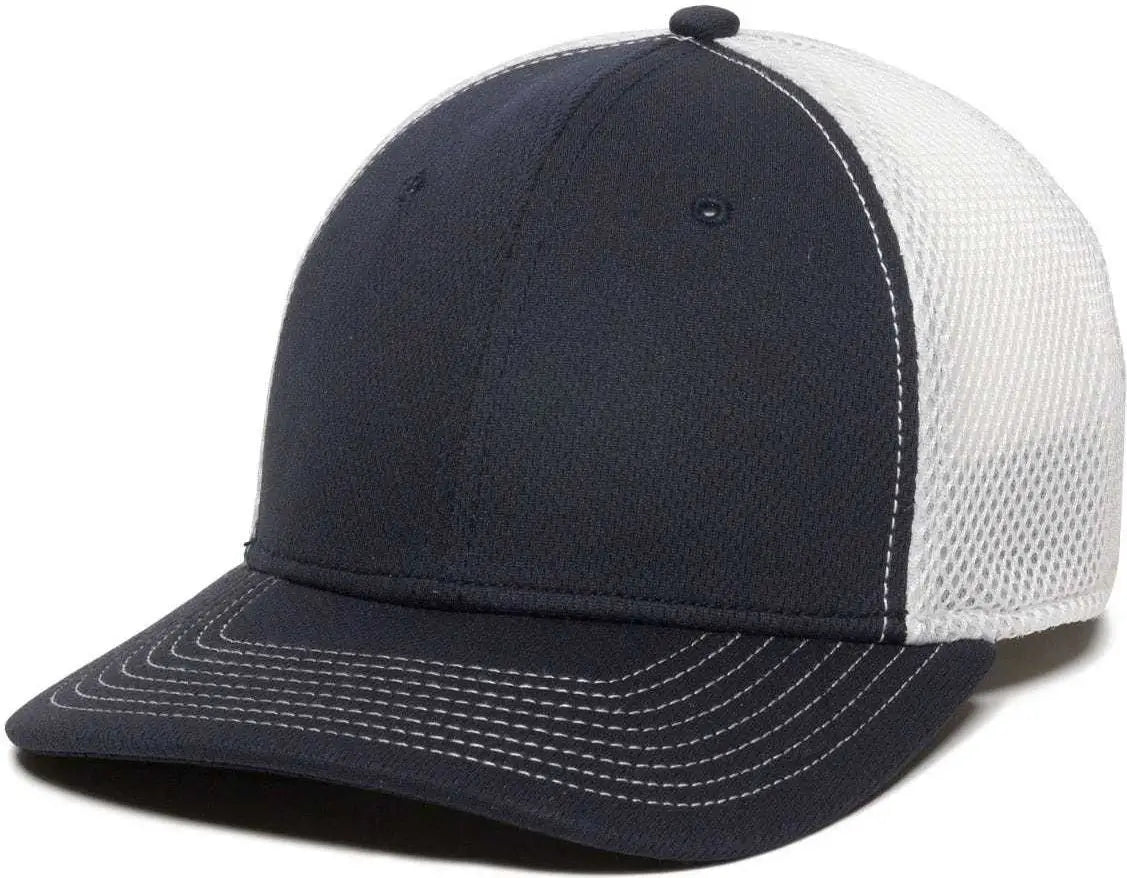 OC Sports MWS1125 Proflex Fit Sandwich Mesh Ball Cap - Navy White