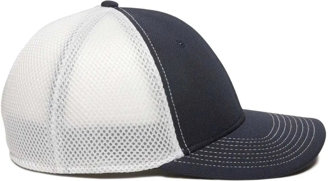 OC Sports MWS1125 Proflex Fit Sandwich Mesh Ball Cap - Navy White