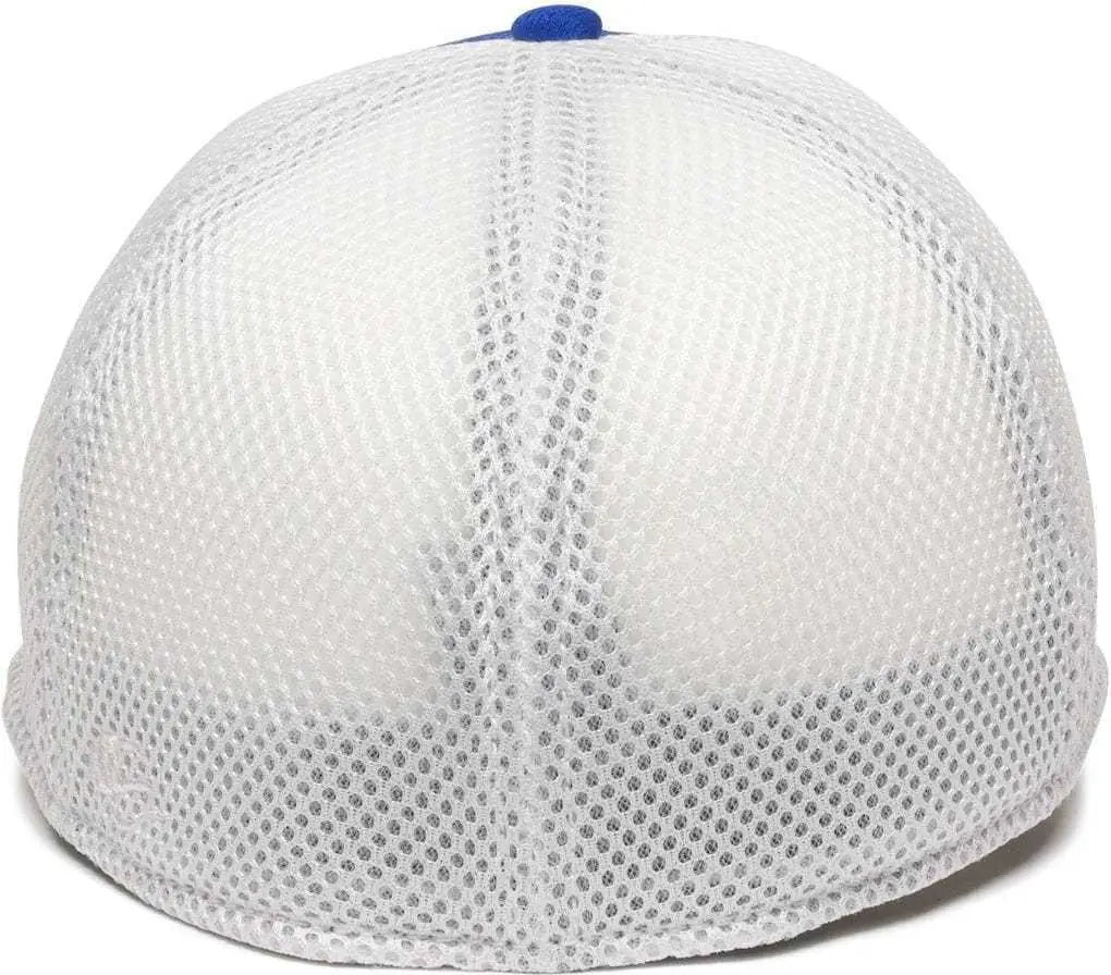 OC Sports MWS1125 Proflex Fit Sandwich Mesh Ball Cap - Royal White