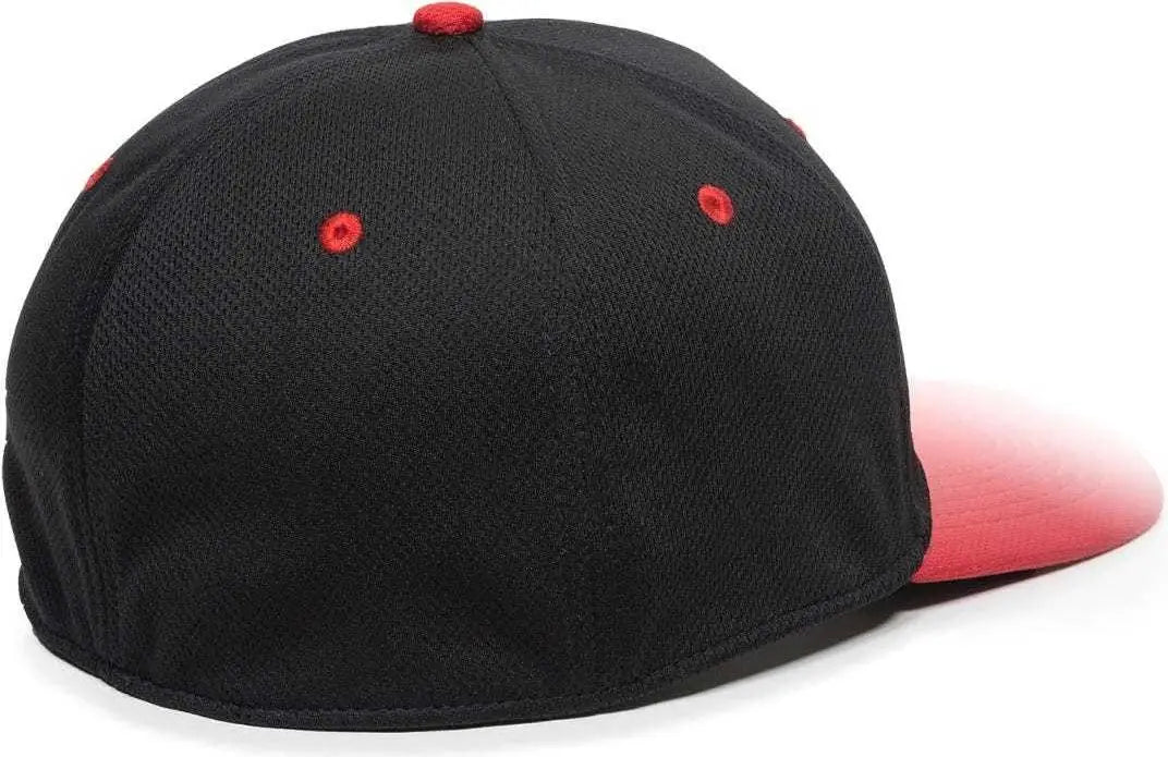 OC Sports MWS25 Anti-Glare Undervisor Cap -Black Red