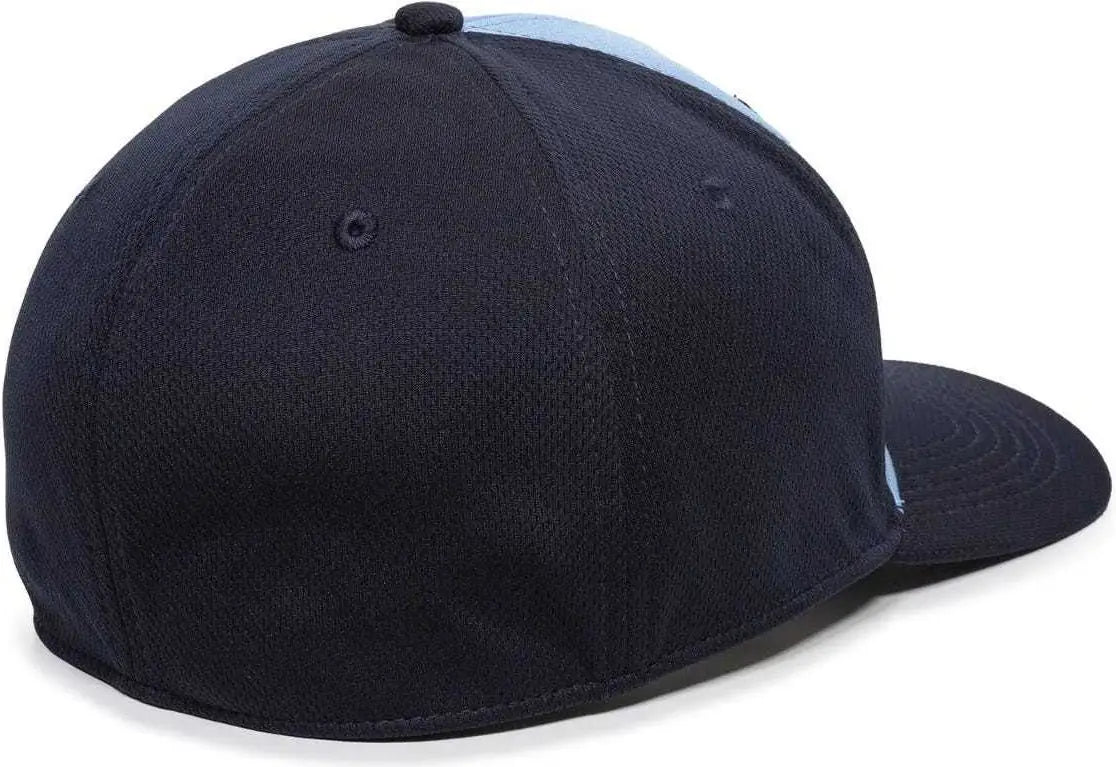 OC Sports MWS25 Anti-Glare Undervisor Cap -Columbia Blue Navy Navy