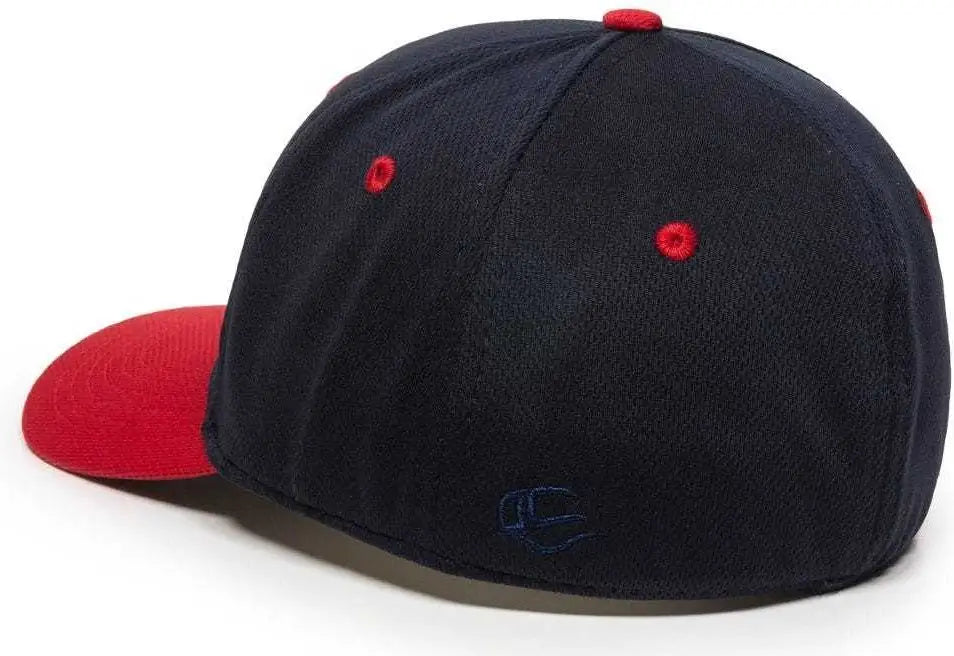 OC Sports MWS25 Flexible Fitting Cap - Navy Red