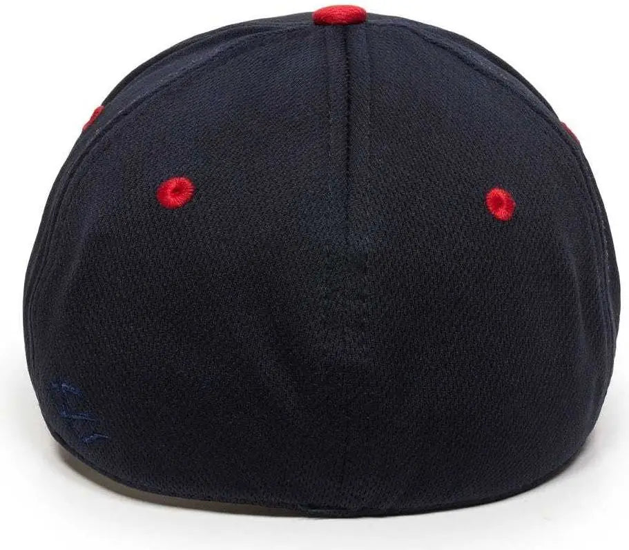 OC Sports MWS25 Flexible Fitting Cap - Navy Red