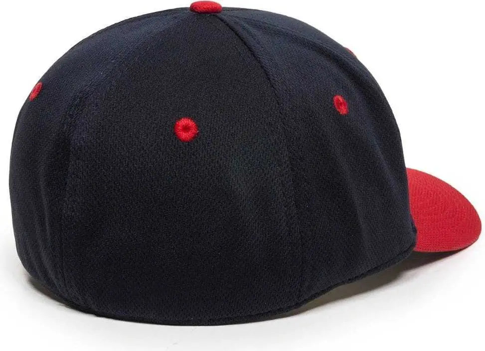 OC Sports MWS25 Flexible Fitting Cap - Navy Red