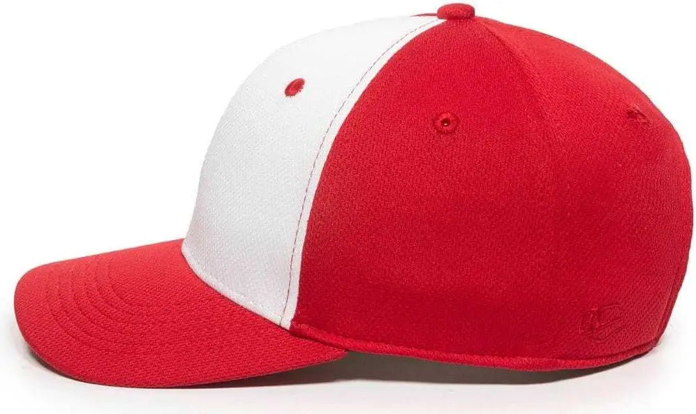 OC Sports MWS50 Adjustable Cap - White Red Red