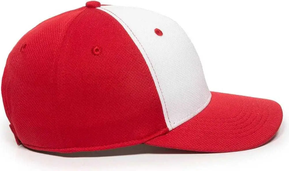 OC Sports MWS50 Adjustable Cap - White Red Red