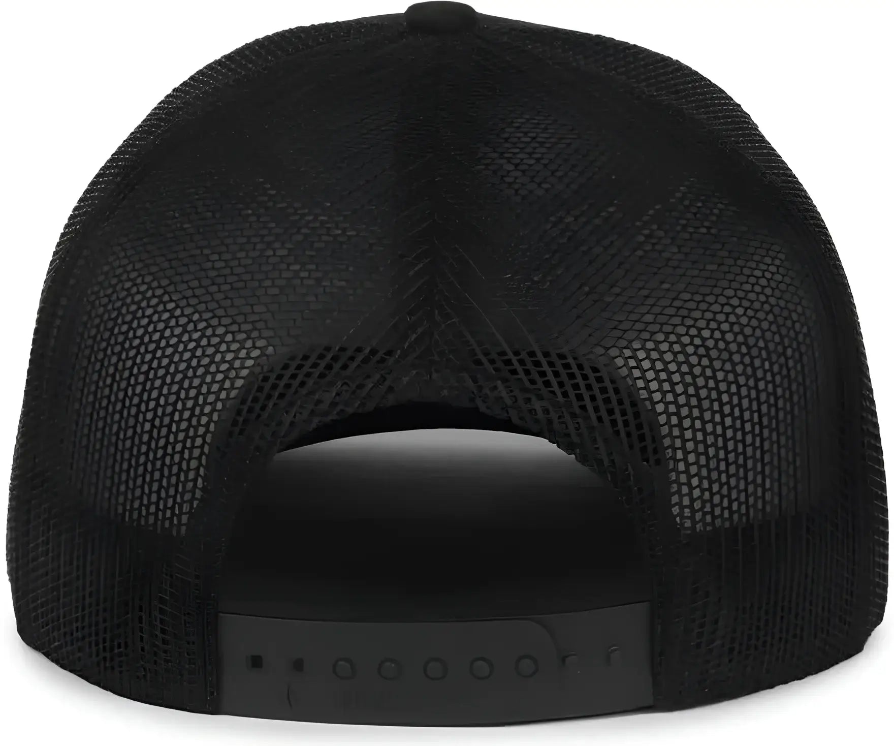 OC Sports OC106 7-Panel Mesh Back Cap -Black Black - Black / OSFM