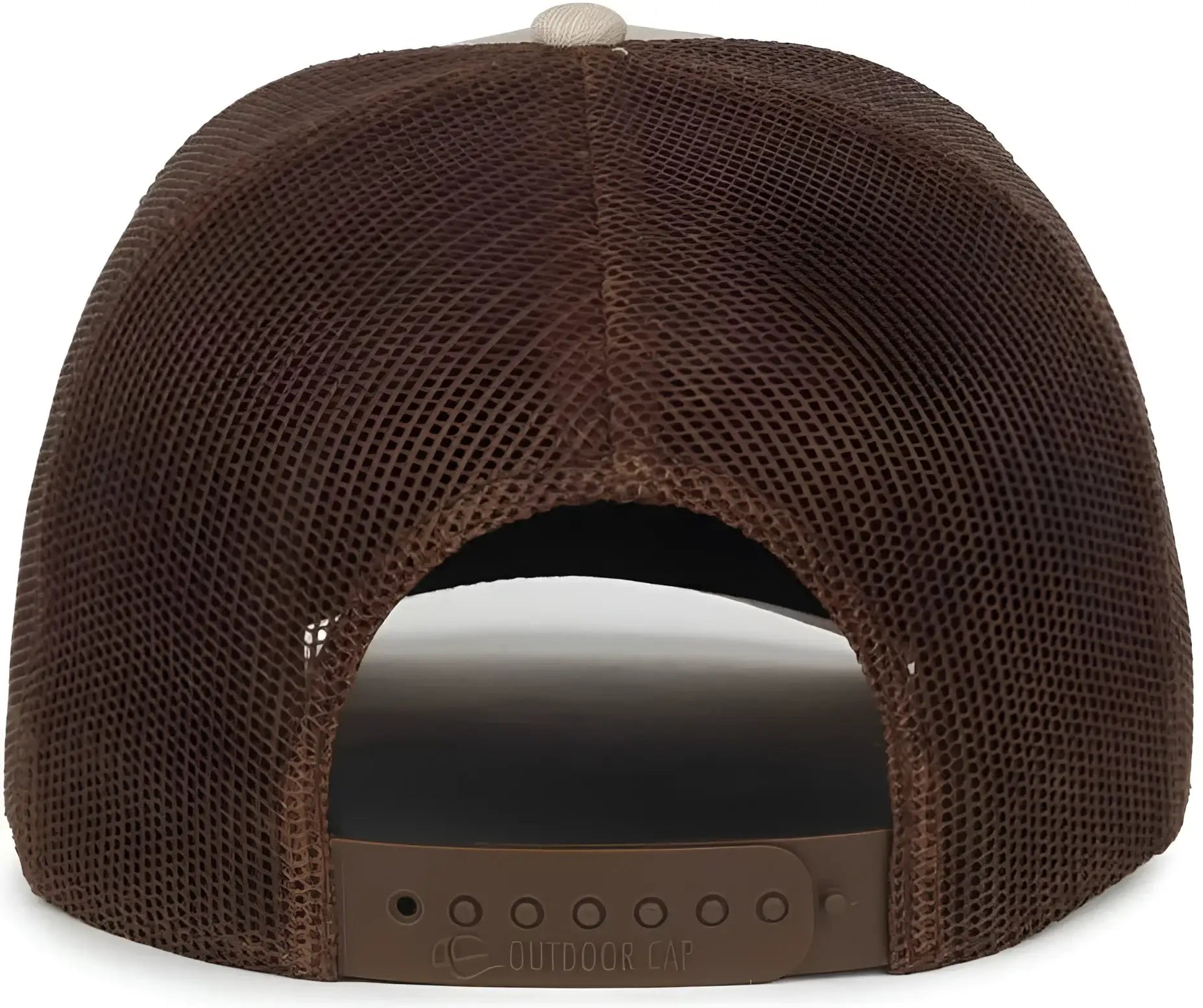 OC Sports OC106 7-Panel Mesh Back Cap -Heathered Stone Brown - Brown / OSFM