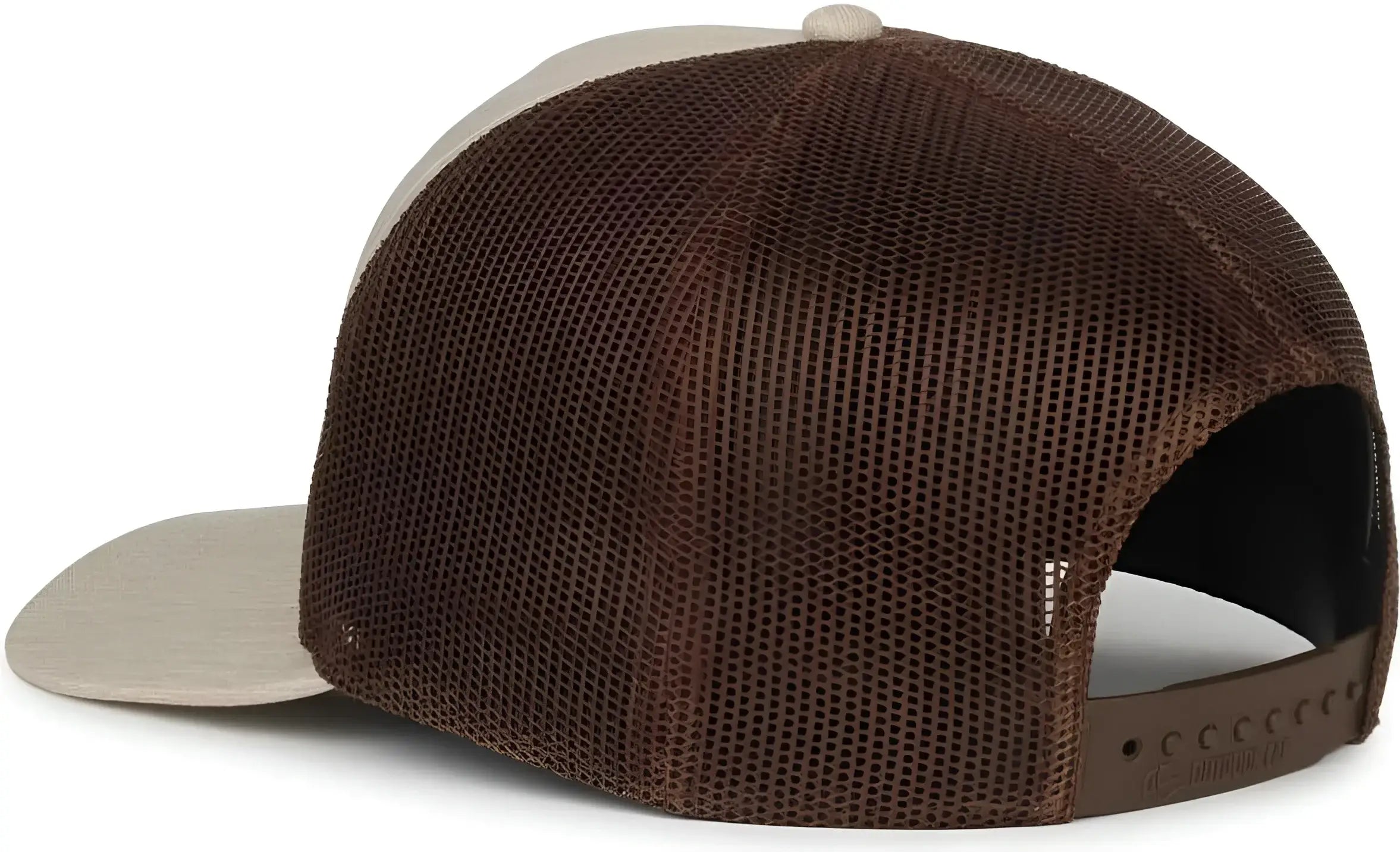 OC Sports OC106 7-Panel Mesh Back Cap -Heathered Stone Brown - Brown / OSFM