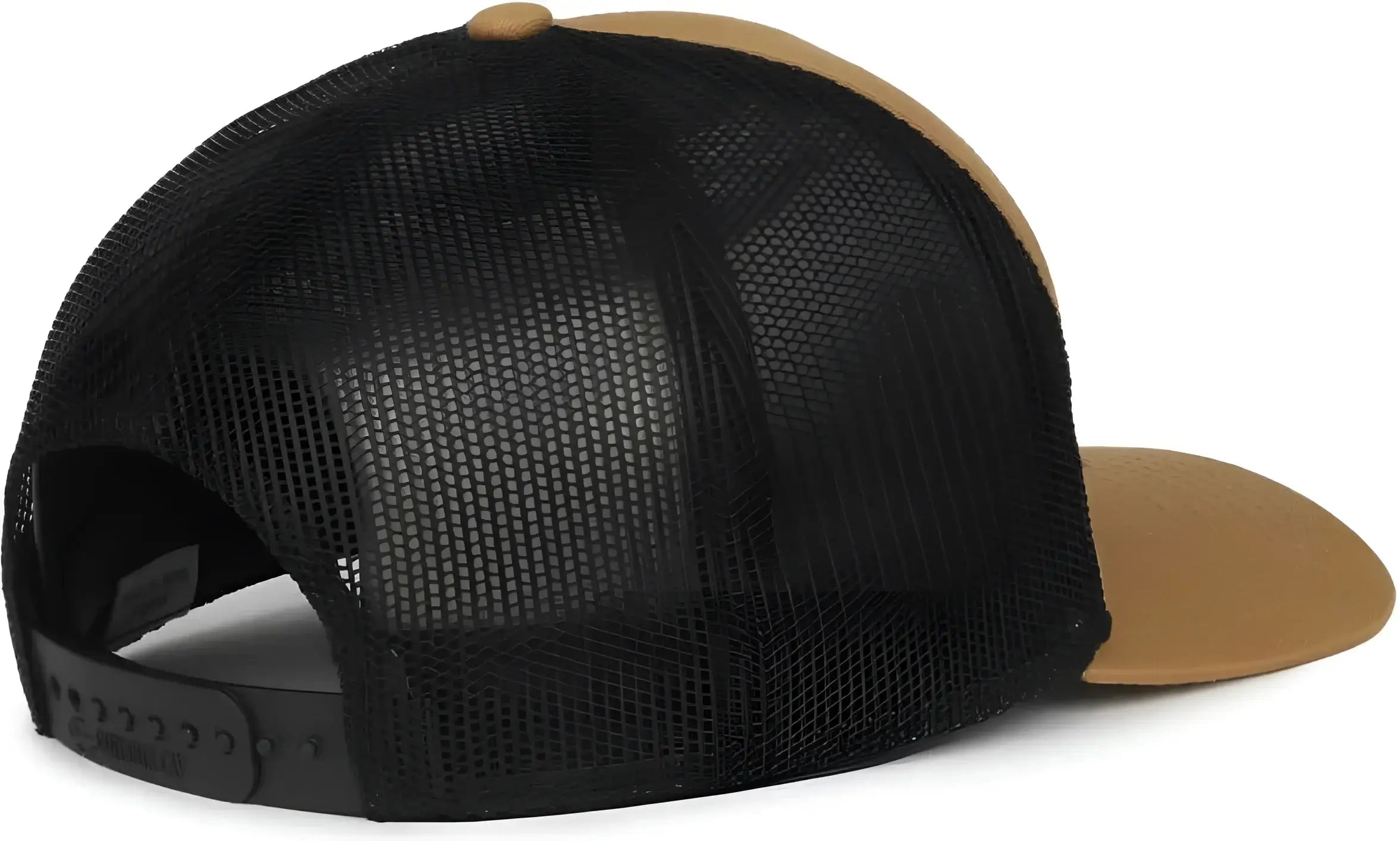 OC Sports OC106 7-Panel Mesh Back Cap -Old Gold Black - Black / OSFM