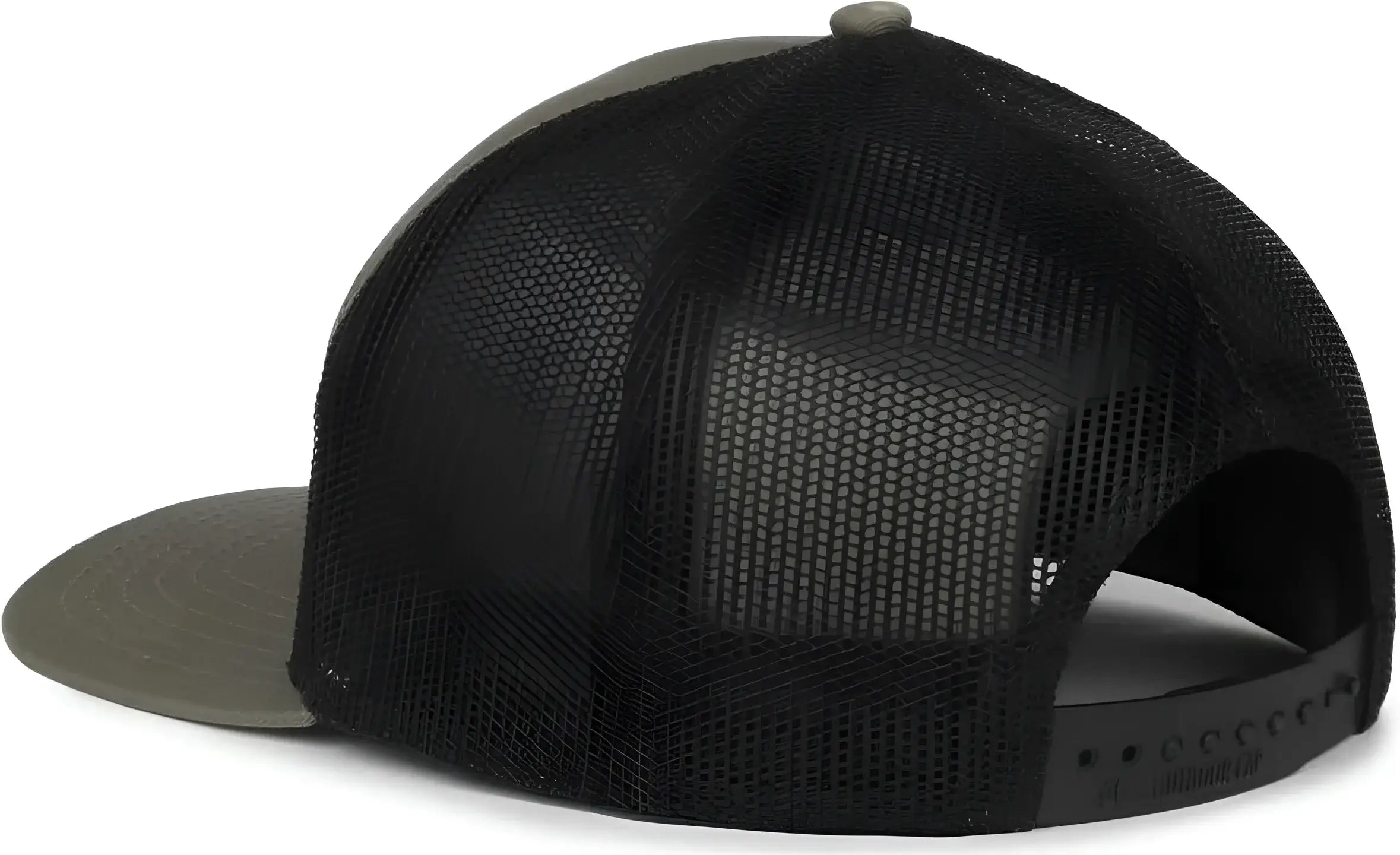 OC Sports OC106 7-Panel Mesh Back Cap -Olive Black - Black / OSFM