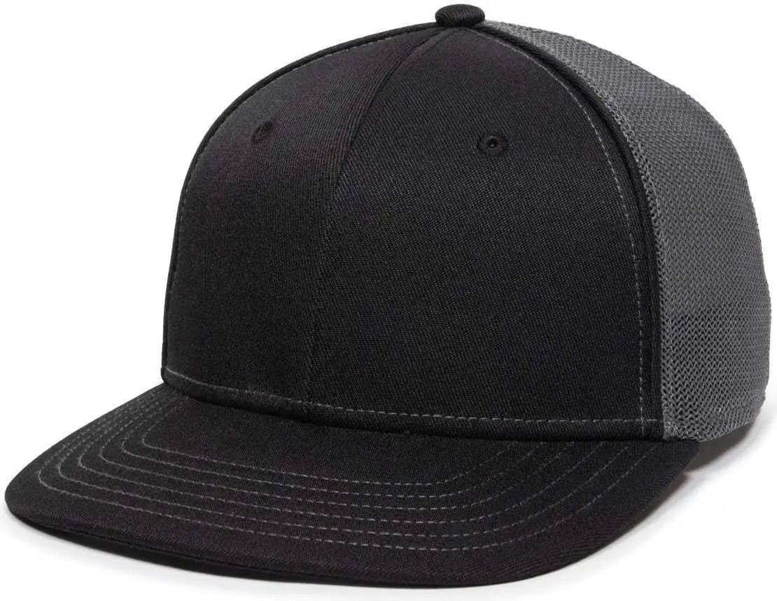OC Sports OC12M Phenom Performance Twill Front Panel Cap -Black Graphite