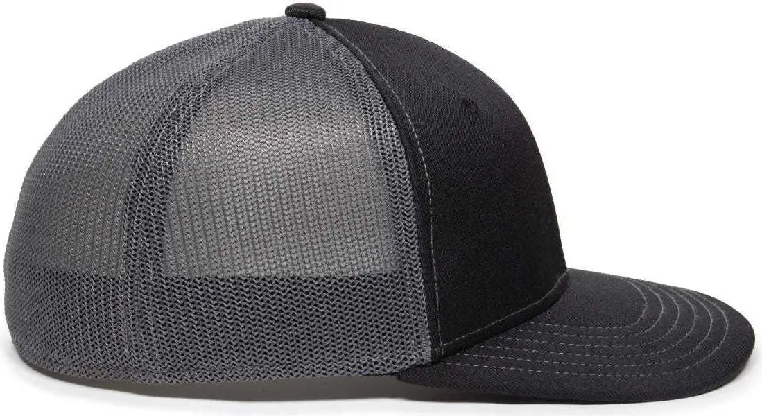 OC Sports OC12M Phenom Performance Twill Front Panel Cap -Black Graphite