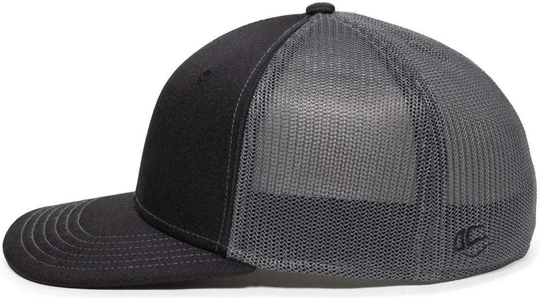 OC Sports OC12M Phenom Performance Twill Front Panel Cap -Black Graphite