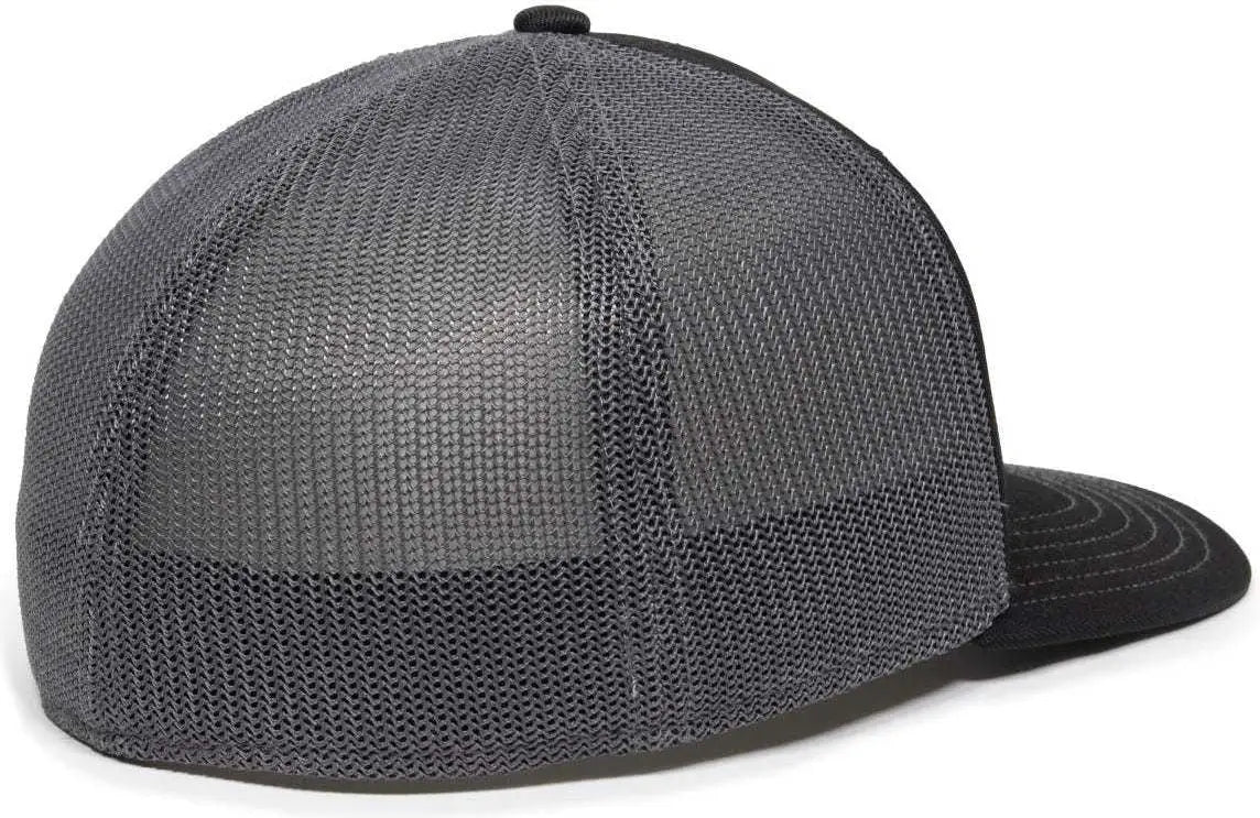 OC Sports OC12M Phenom Performance Twill Front Panel Cap -Black Graphite