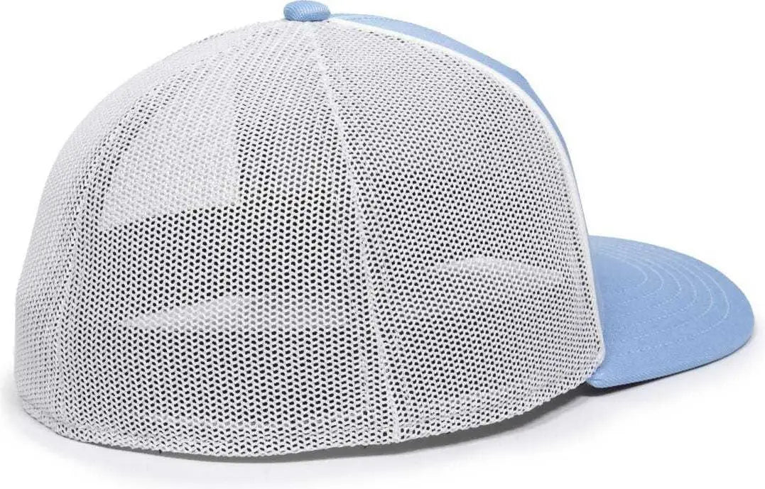 OC Sports OC12M Phenom Performance Twill Front Panel Cap -Columbia Blue White