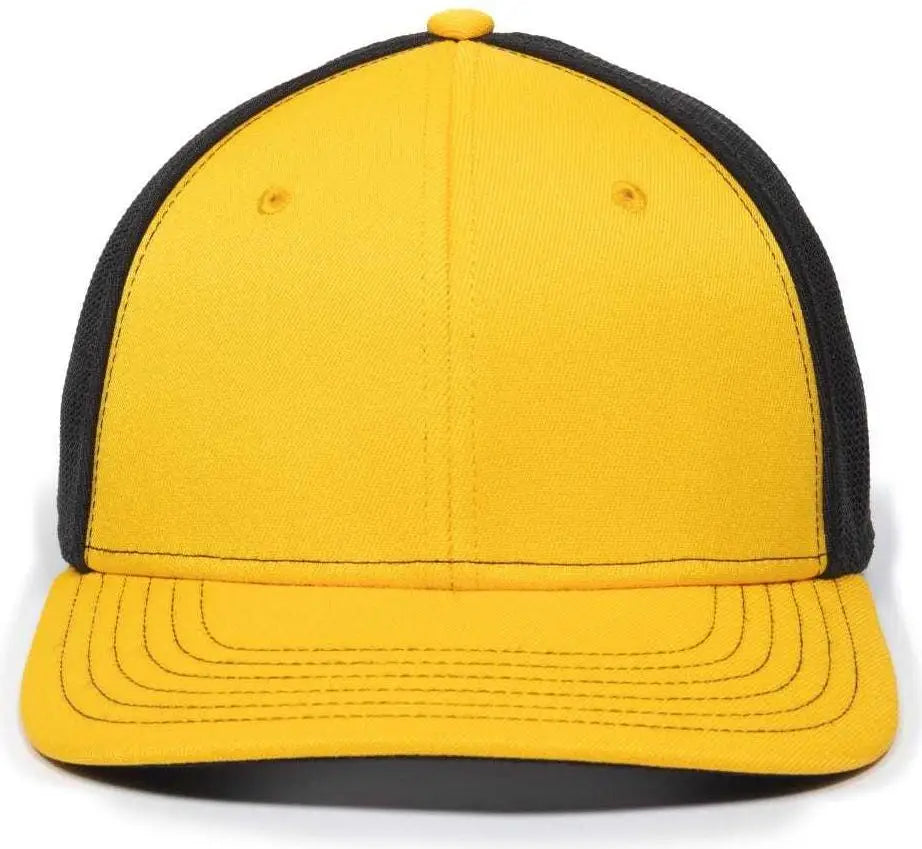 OC Sports OC12M Phenom Performance Twill Front Panel Cap -Gold Black